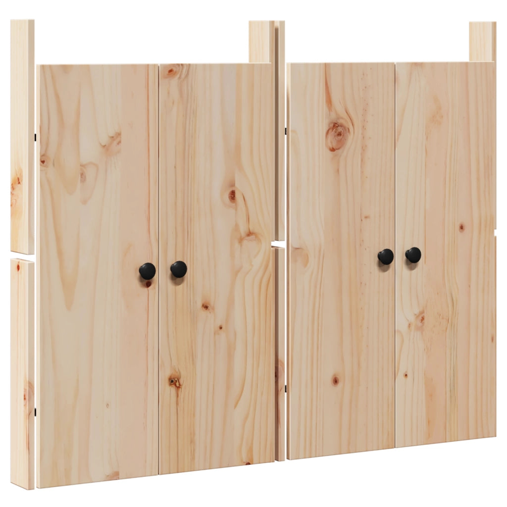 Porte da cucina esterna 2 pcs 50x9x82 cm Legno massello di pino