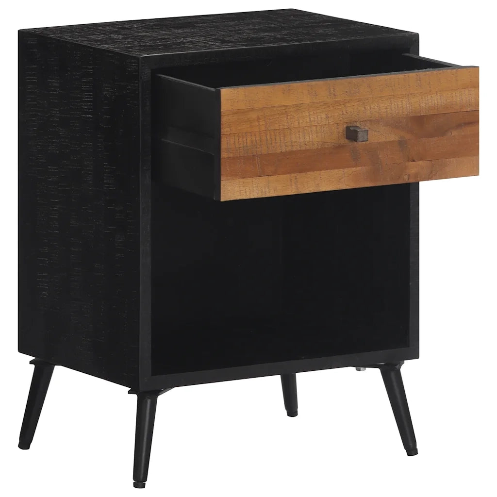 Comodino | Armadio da Notte | Mobiletto da notte 40x30x50 cm in Legno Massello di Teak