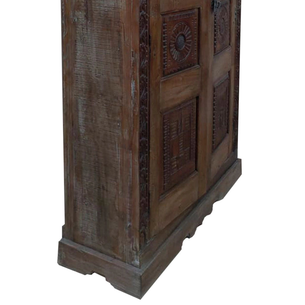 Armadio in legno marrone 124x41x212h