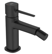 Miscelatore bidet da appoggio con piletta – design moderno, leve sottili e risparmio idrico nero opaco