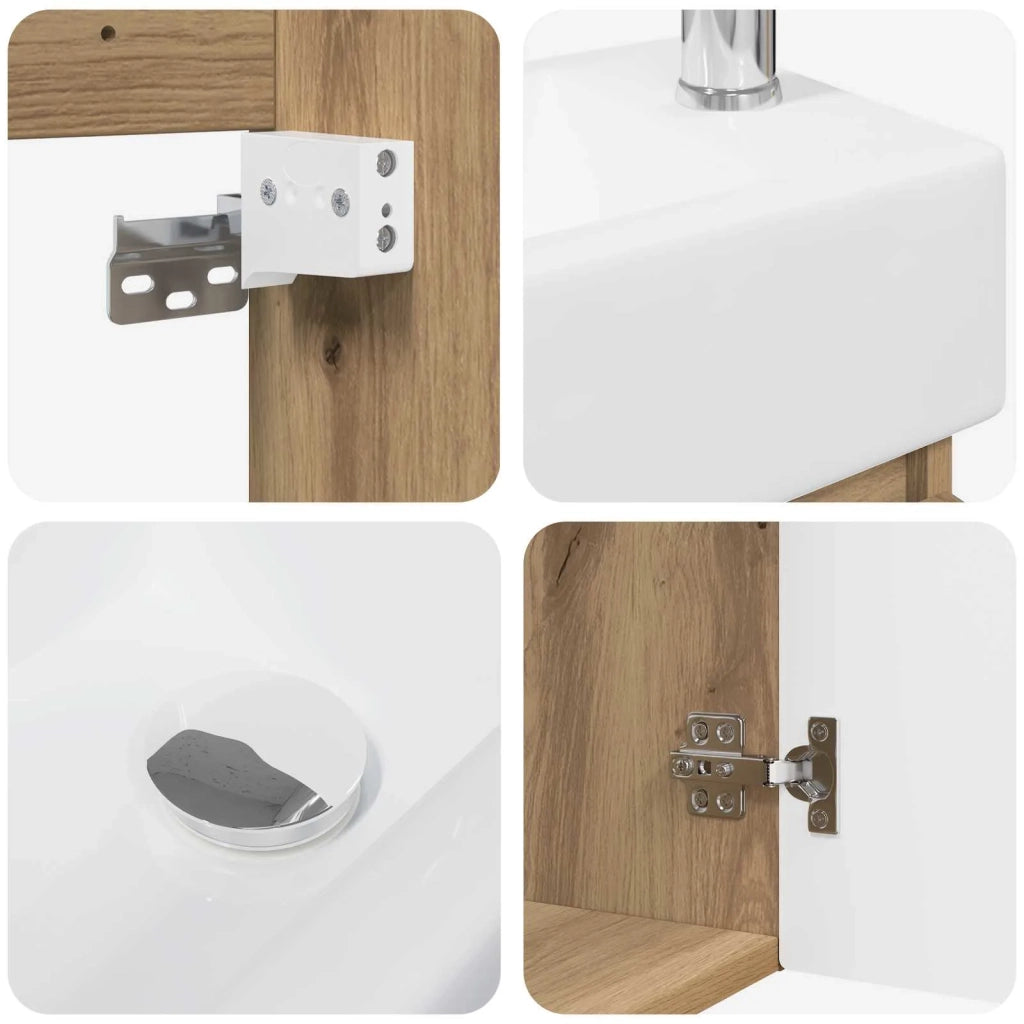 Mobile bagno con rubinetto Rovere Artigianale 889480