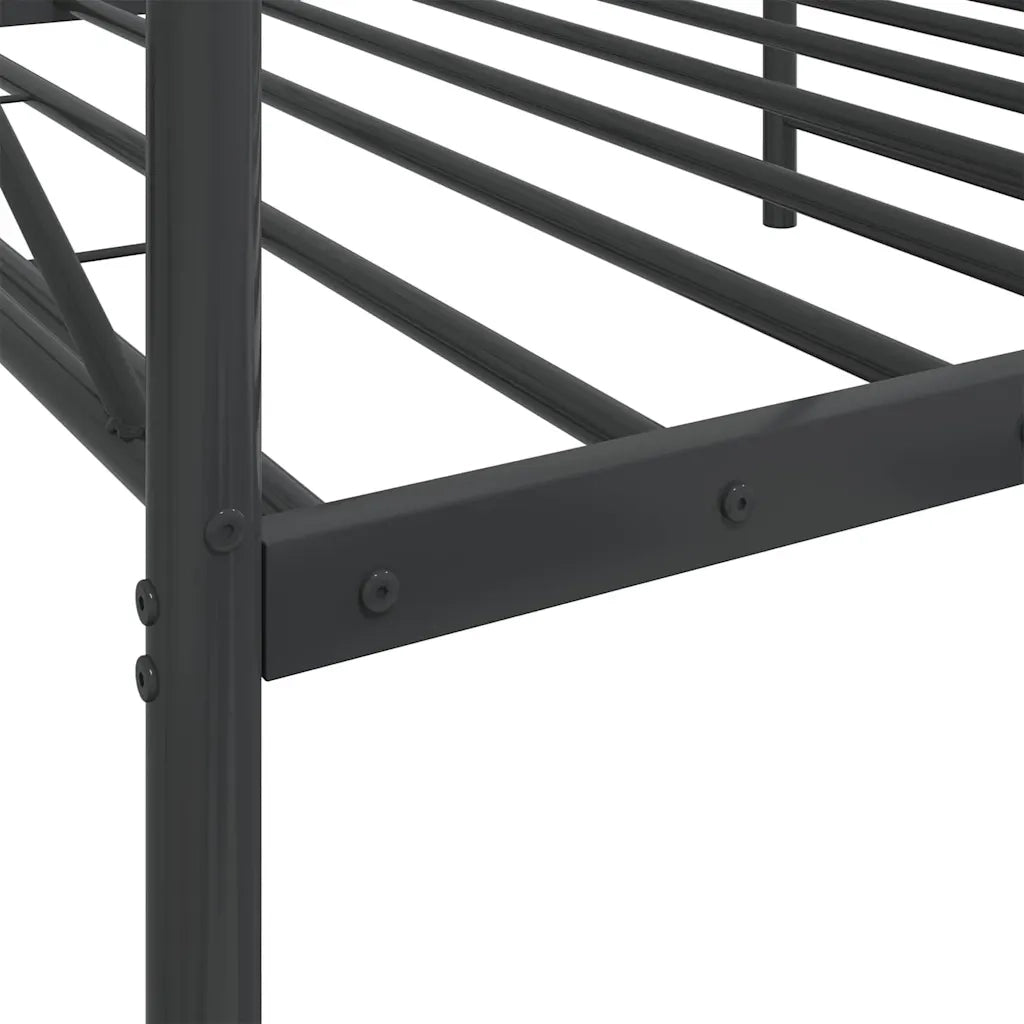 vidaXL Dormeuse senza Materasso Nero 107x203 cm in Acciaio
