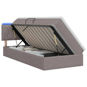 Letto con contenitore LED e materasso Tortora 100 x 200 cm 3459108