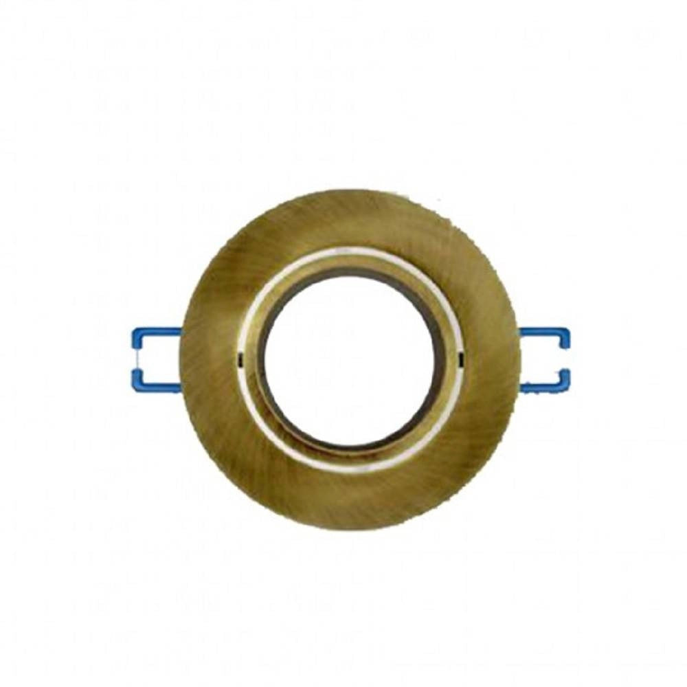 Trade Shop - Porta Faretto Da Incasso Tondo Supporto Faretti Portafaretto Controsoffitto P12 - Rame