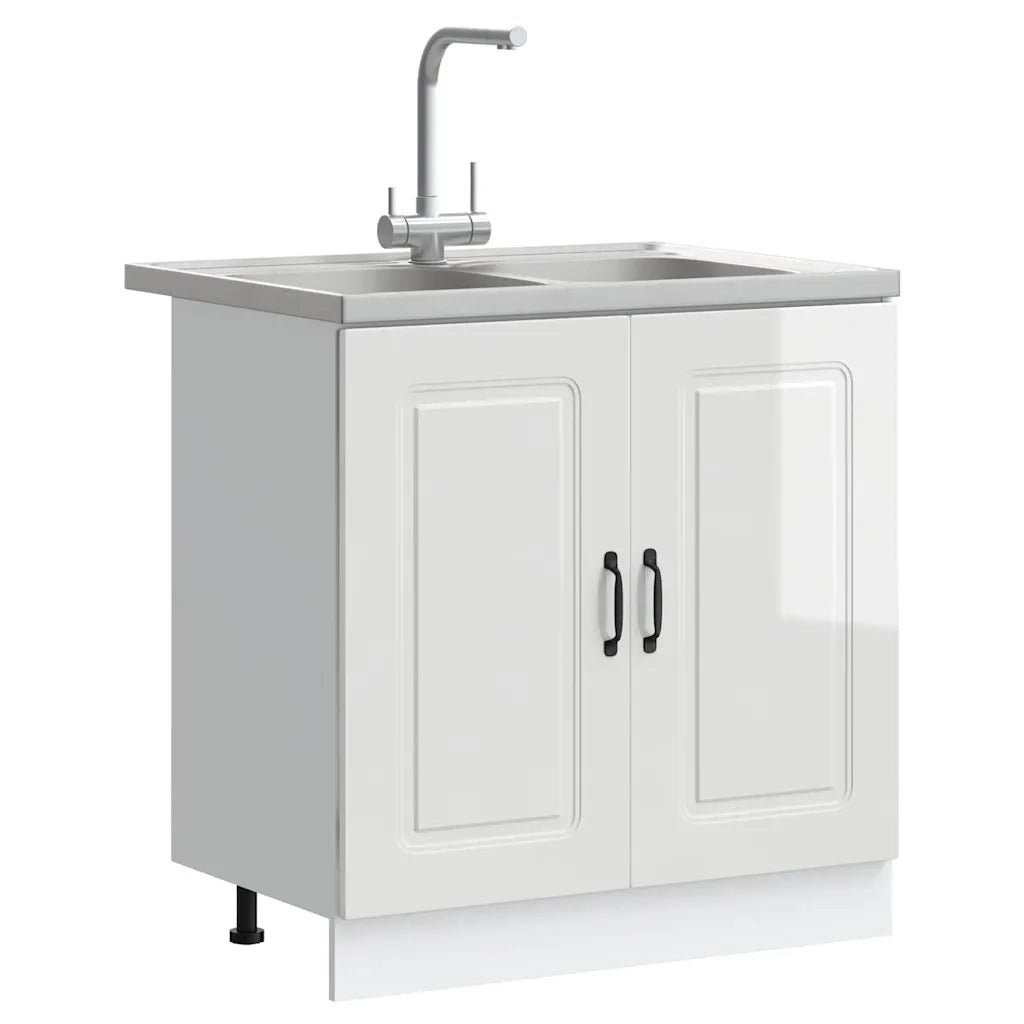 Mobile da cucina Kalmar Bianco Lucido 80 x 46 x 81,5 cm 3315003