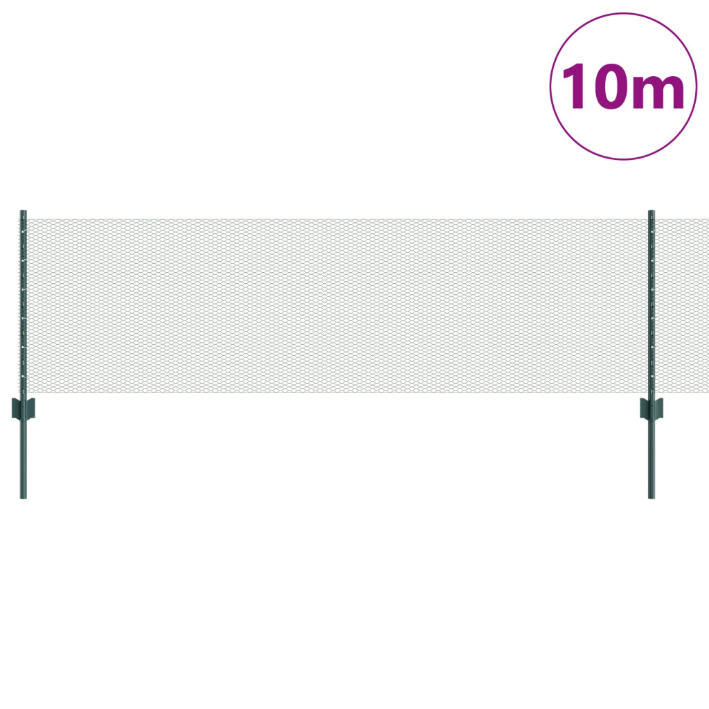 Posti per Recinto  5 pz U-Channel Verde 100 cm in Acciaio