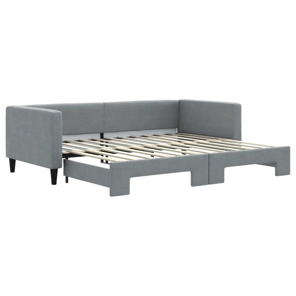 Divano Letto con Letto Estraibile-Sofa Letto-Daybed Grigio Chiaro 90x200 Tessuto 276973
