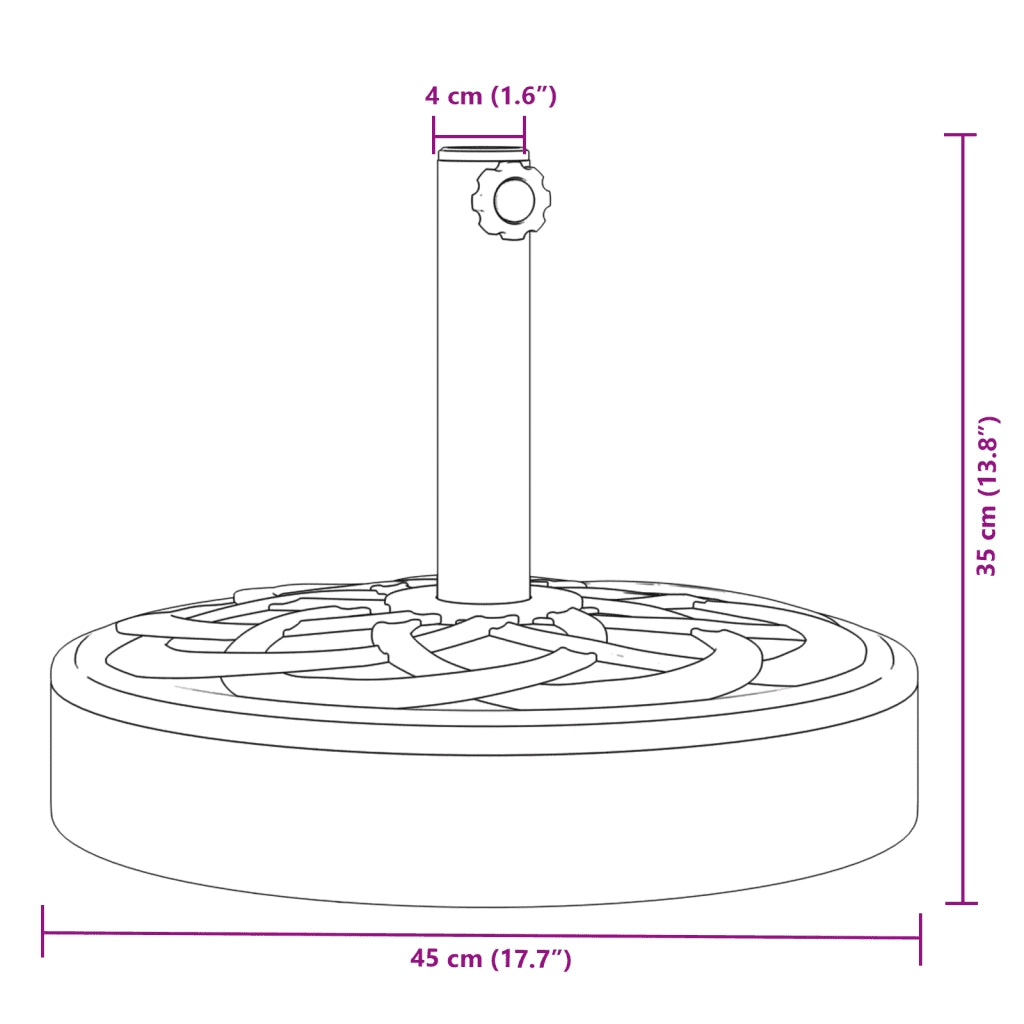 Base per Ombrellone per Pali ?38/48 mm 25 kg Rotonda CFW1260300