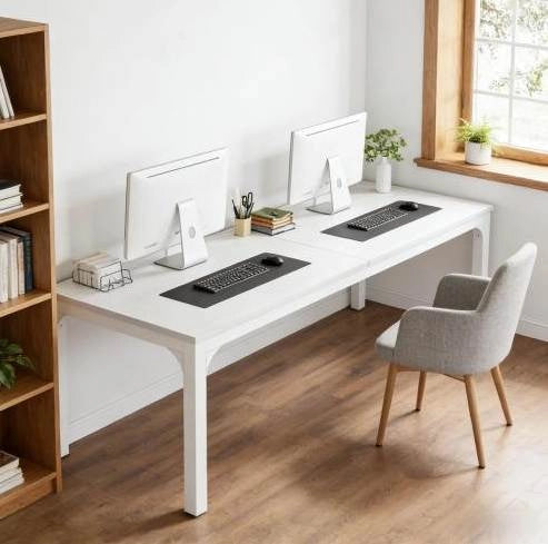 Tavolo da conferenza rettangolare bianco 200 x 70 x 75 cm