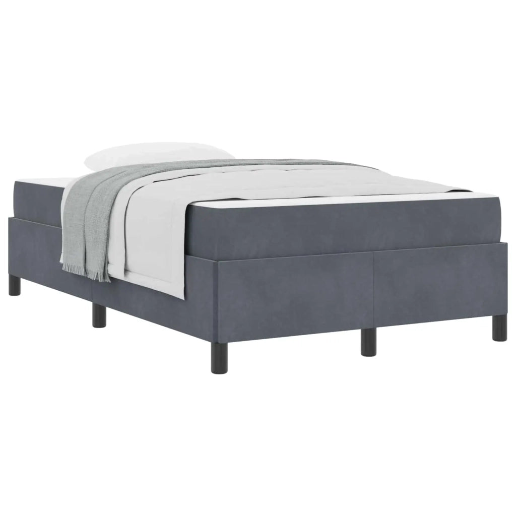 Struttura del letto Grigio scuro 120 x 200 cm Tessuto