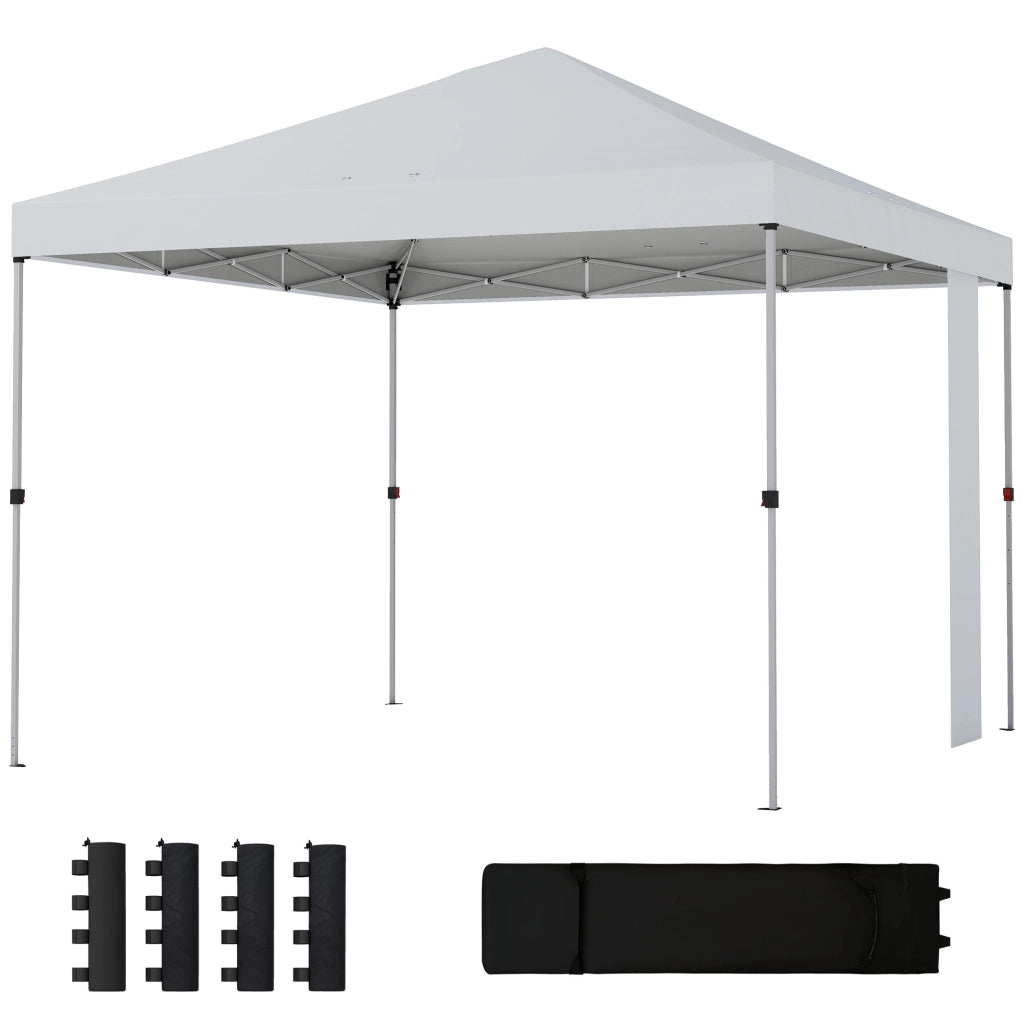 Gazebo Giardino 3x3 m ¨C Zephmum ¨C Bianco Metallo Oxford