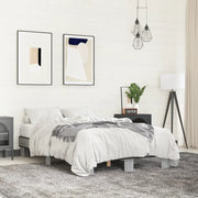 Giroletto-Struttura Letto Grigio Sonoma 120x200 cm in Legno Multistrato Metallo 689631
