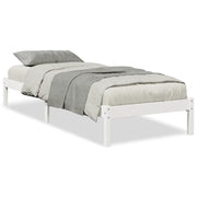 Letto singolo | Letto per adulti | Letto Extra Lungo senza Materasso Bianco 100x220 cm in Pino