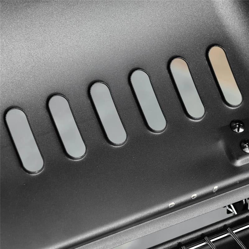 BARBECUE A GAS CON COPERCHIO, BRUCIATORI DA 5.6KW, BBQ E RUOTE, 104X49X99 CM