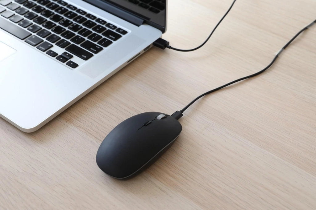 Mouse Wireless Ricaricabile 2.4GHz in Plastica Nero