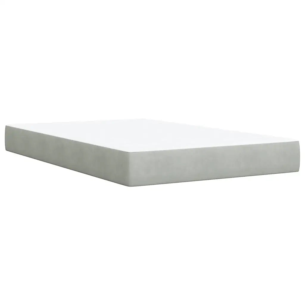Giroletto a Molle con Materasso Grigio Chiaro 120x190cm Velluto 3292298