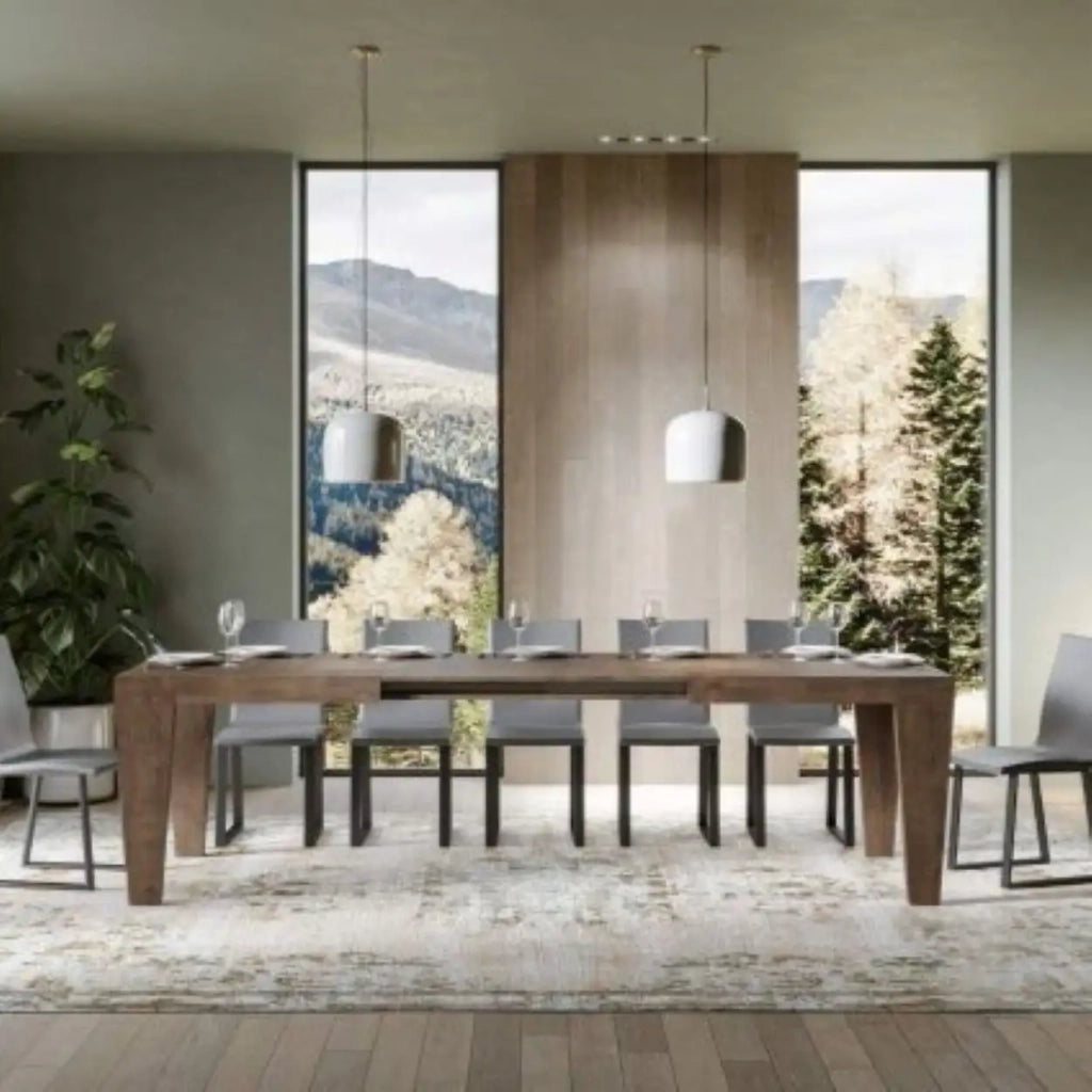 Tavolo allungabile 160/420x90 cm Spimbo colore noce