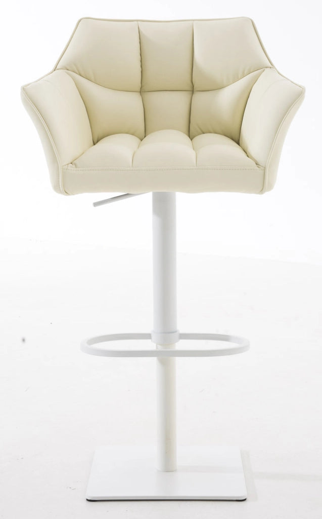 Set 2 sgabelli bar Damaso ecopelle bianco 4