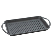 Set di 6 Bistecchiere In Ghisa Rettangolare 39x22 Cm