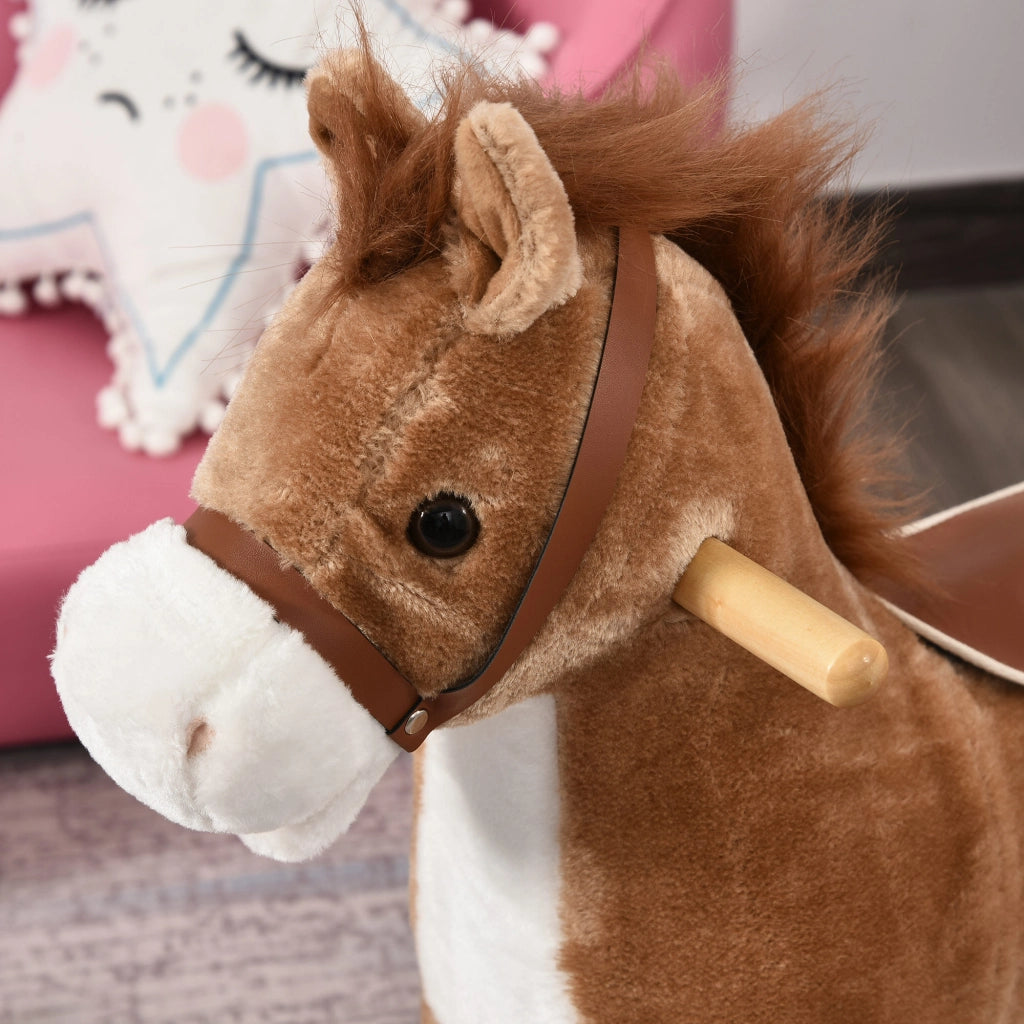 Cavallo a Dondolo ¨C ZephMum ¨C Legno Naturale 65x32.5x61 cm