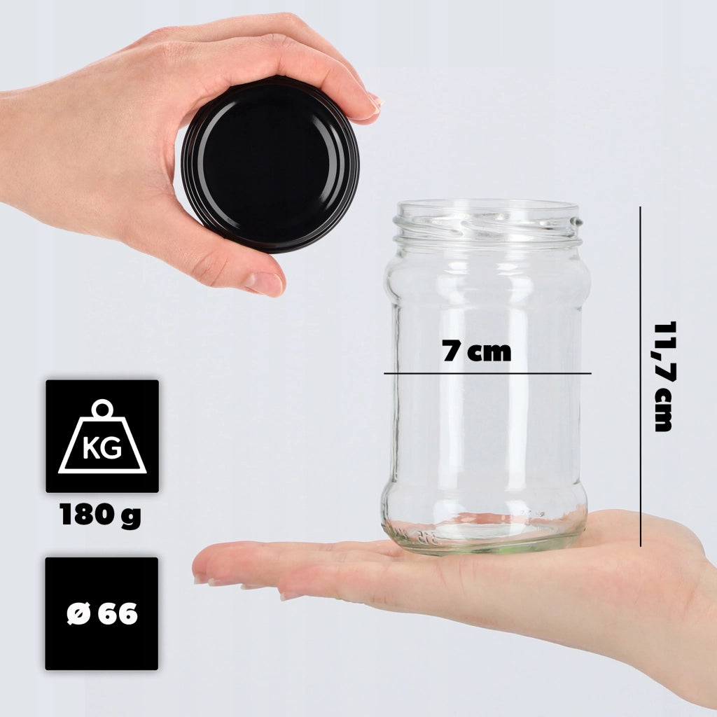 KADAX 10x Barattolo 315ml + Tappo Fi66 Per Marmellate