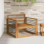 Bracciolo 2 pz Naturale 80 x 6 x 61 cm Legno di Acacia Massello 900591