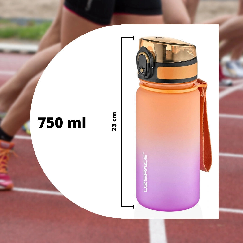 Trade Shop - Borraccia Sportiva Da 750 Ml Con Chiusura Salvagoccia Per Sport Scuola Campeggio -