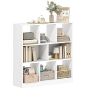 Scaffale Regale Scaffale, 8 Scomparti, 97,5 x 30 x 100 cm, Bianco
