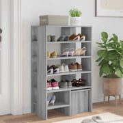 Mobile per scarpe 2 pcs Grigio Sonoma Legno multistrato 8000385