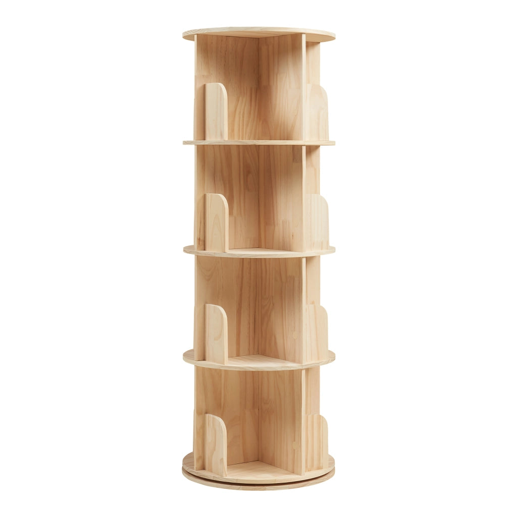 Libreria Girevole Chasek per Cameretta a 4 Livelli in Legno di Pino 125 x Ø44 cm [en.casa]