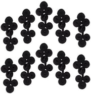 Accessori per abbigliamento DIY - 10 paia - Chiave vintage a mano - 3 chiavi - Chiusura fiore/ranocchio - Dimensioni: 55 x 25 mm - Materiale: Stoffa