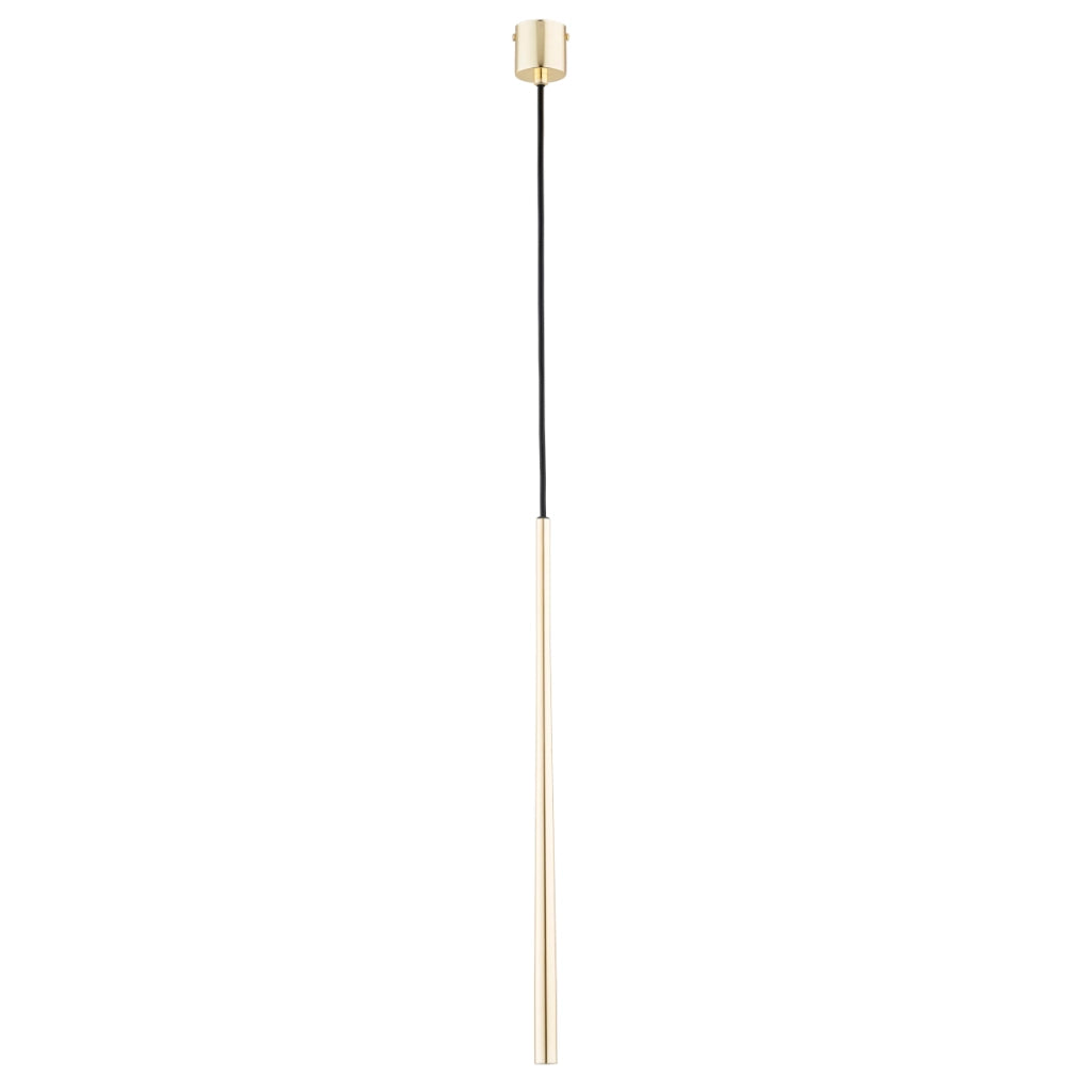 Lampada a sospensione tubo nero-oro G9 10W Carmen