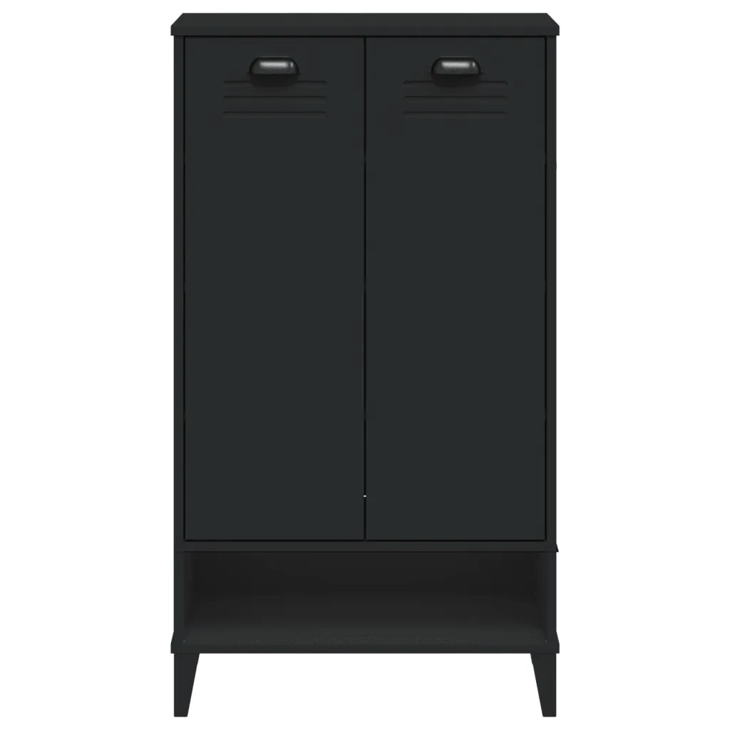 Scarpiera VIKEN Nera in Legno Massello di Pino 374924