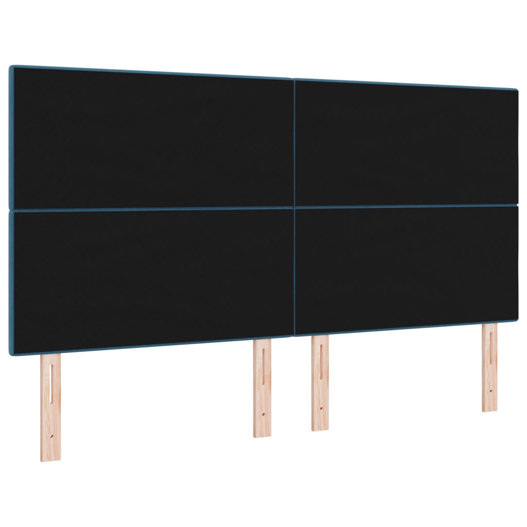 Testiera trapuntata blu scuro 180 cm velluto