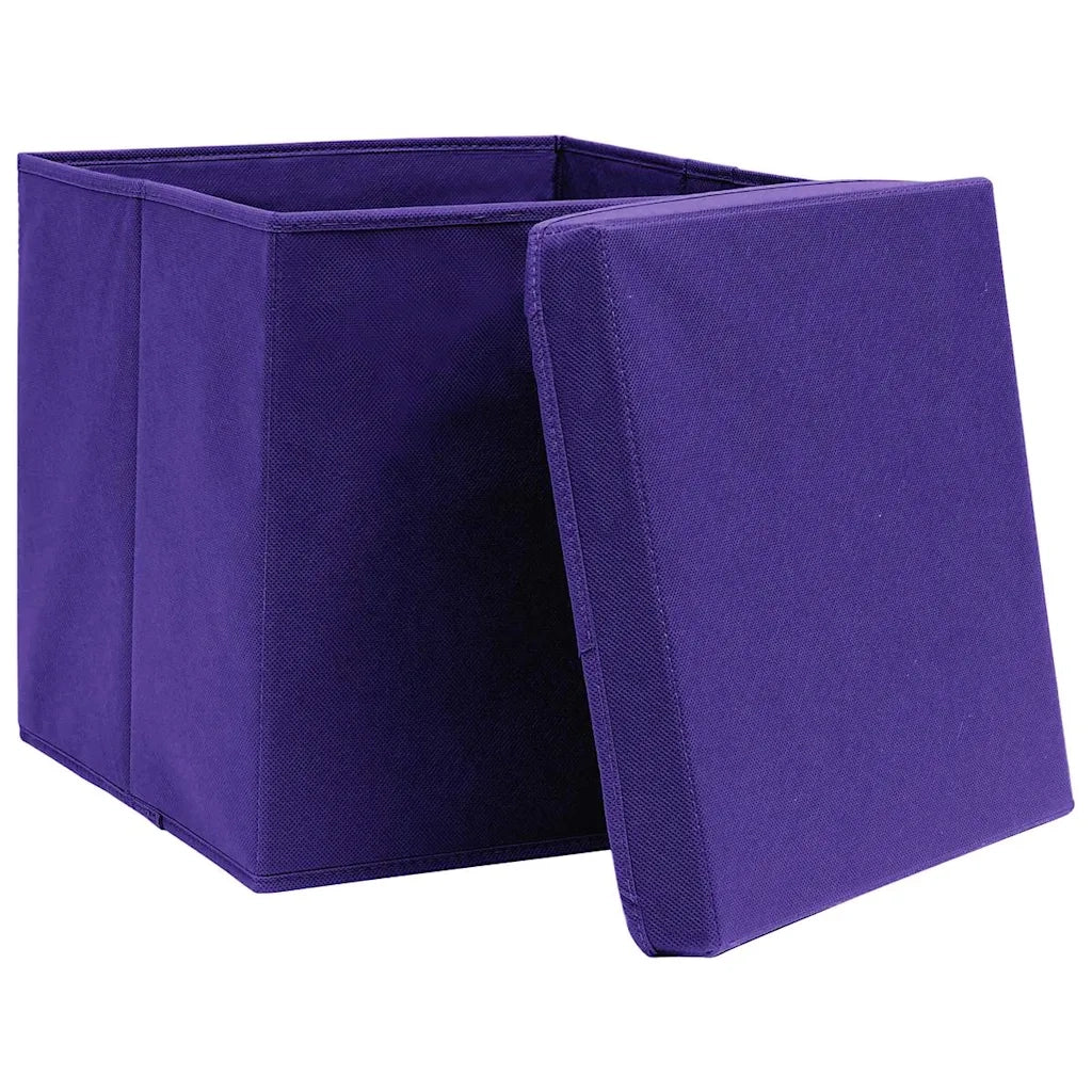 Contenitori con Coperchio 10 pz 28x28x28 cm Viola cod mxl 41904