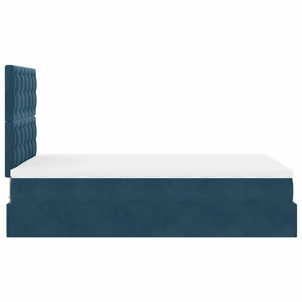vidaXL Struttura Letto Pouf con Materassi 120x190 cm Velluto