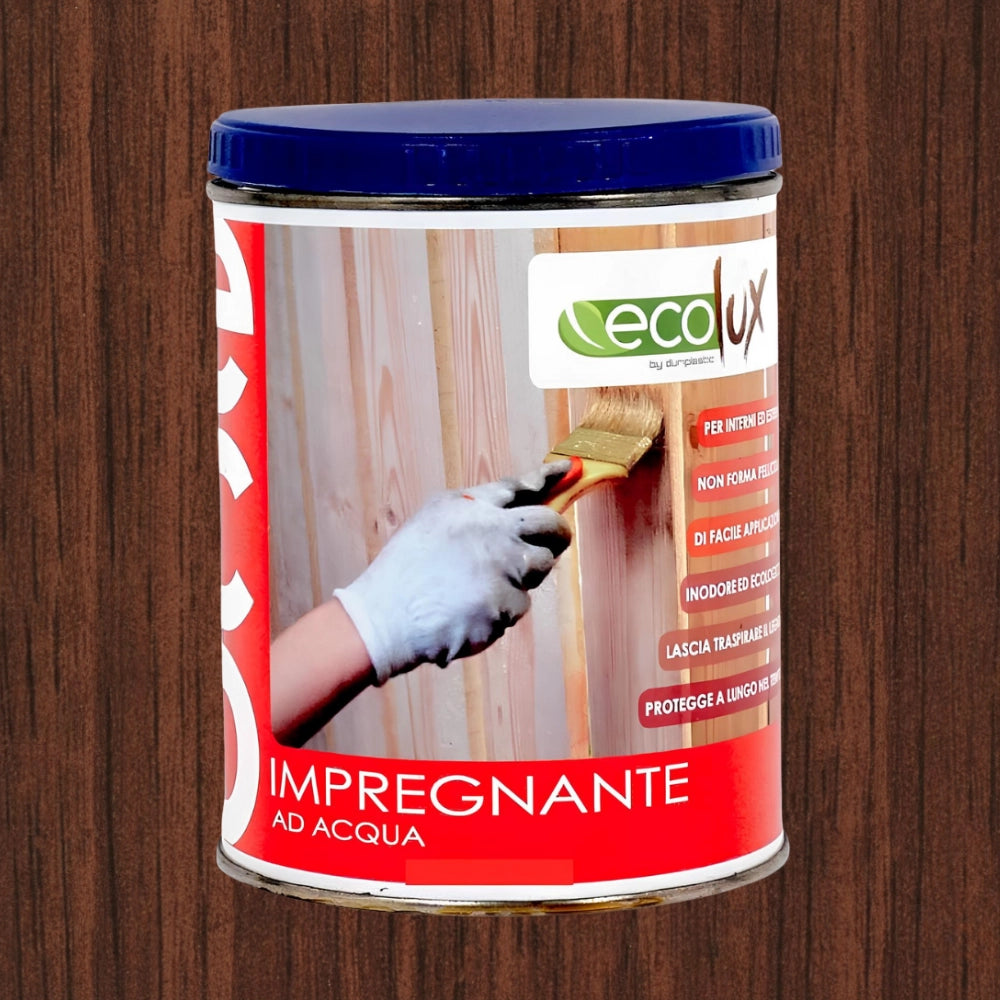Ecolux impregnante fondo protettivo acrilico pigmentato noce per legno *** formato 0,750 lt, confezione 1