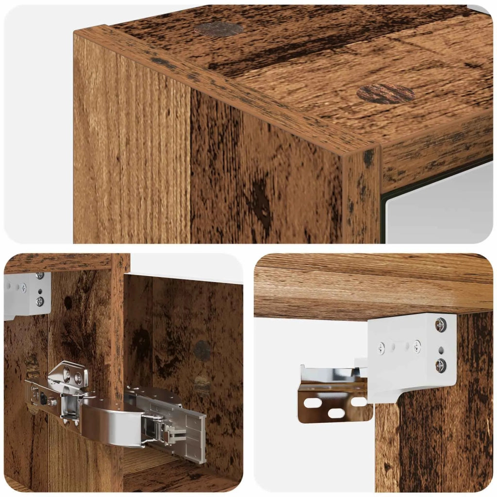 Mobiletto per specchio da bagno Legno vecchio
