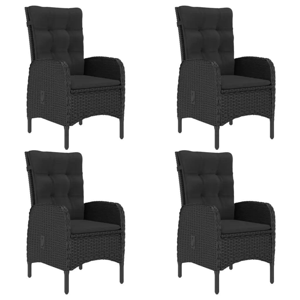 Set Mobili da Pranzo per Giardino 5 pz Nero cod mxl 36972