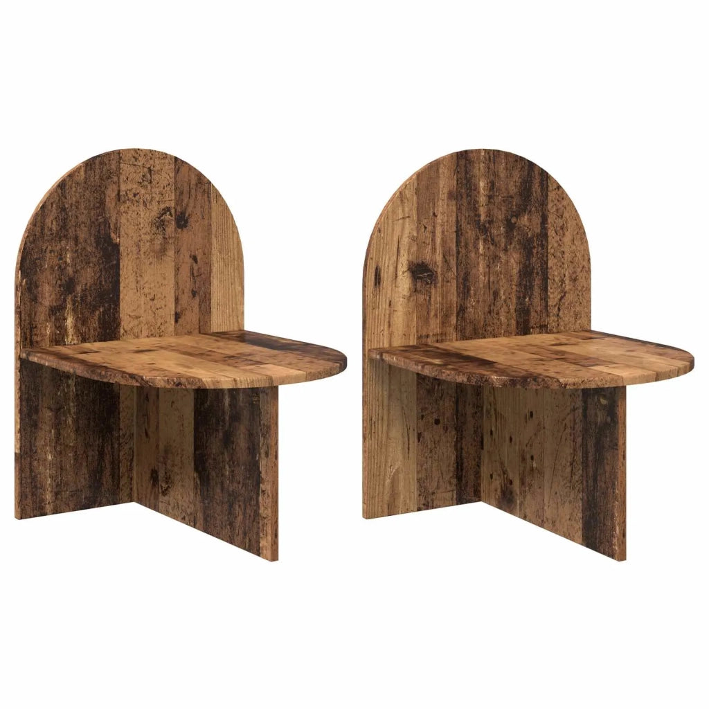 Comodino 2 pcs Legno antico 48 x 49 x 65 cm 8001128