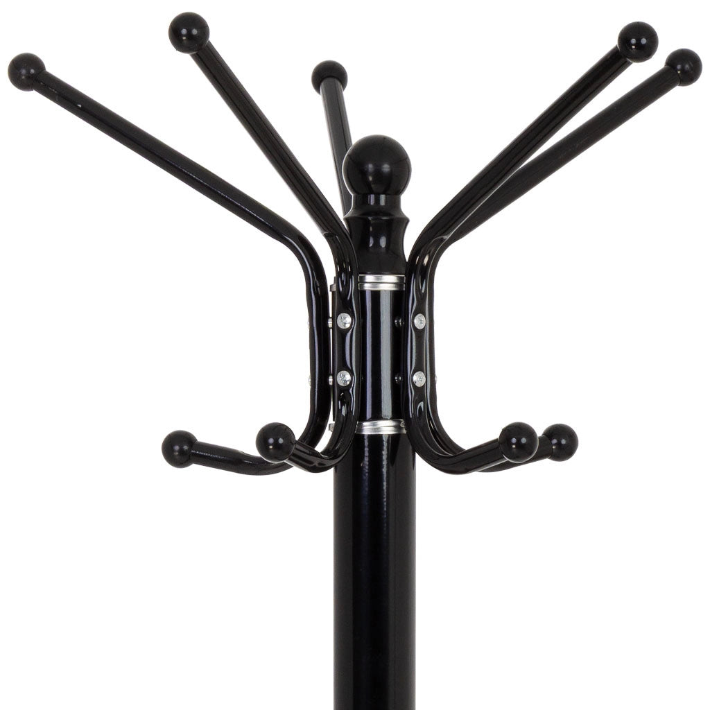 Perchero de metal negro con 5 ganchos D36x174h cm