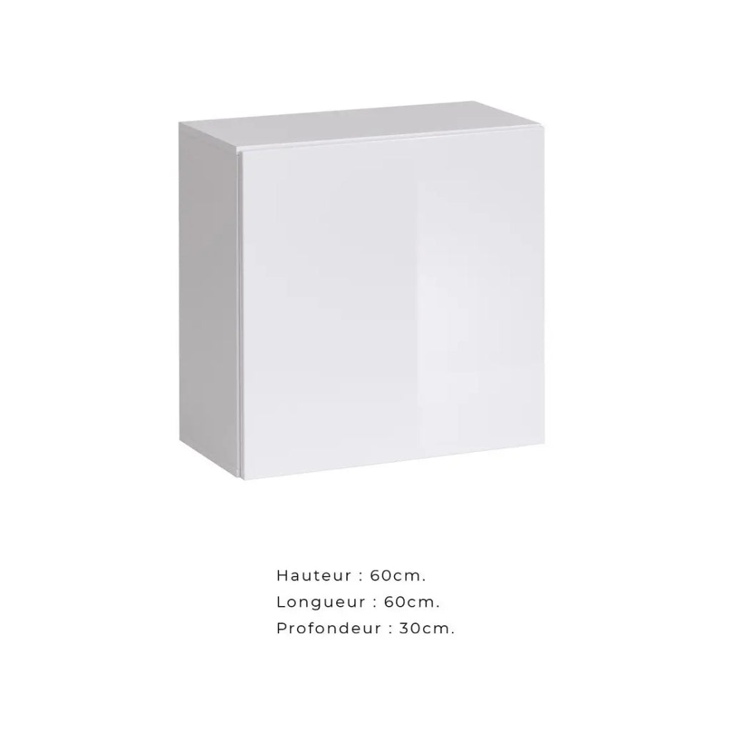Set mobili da soggiorno stile industriale SWITCH M6 – Colore grigio – Illuminazione LED integrata