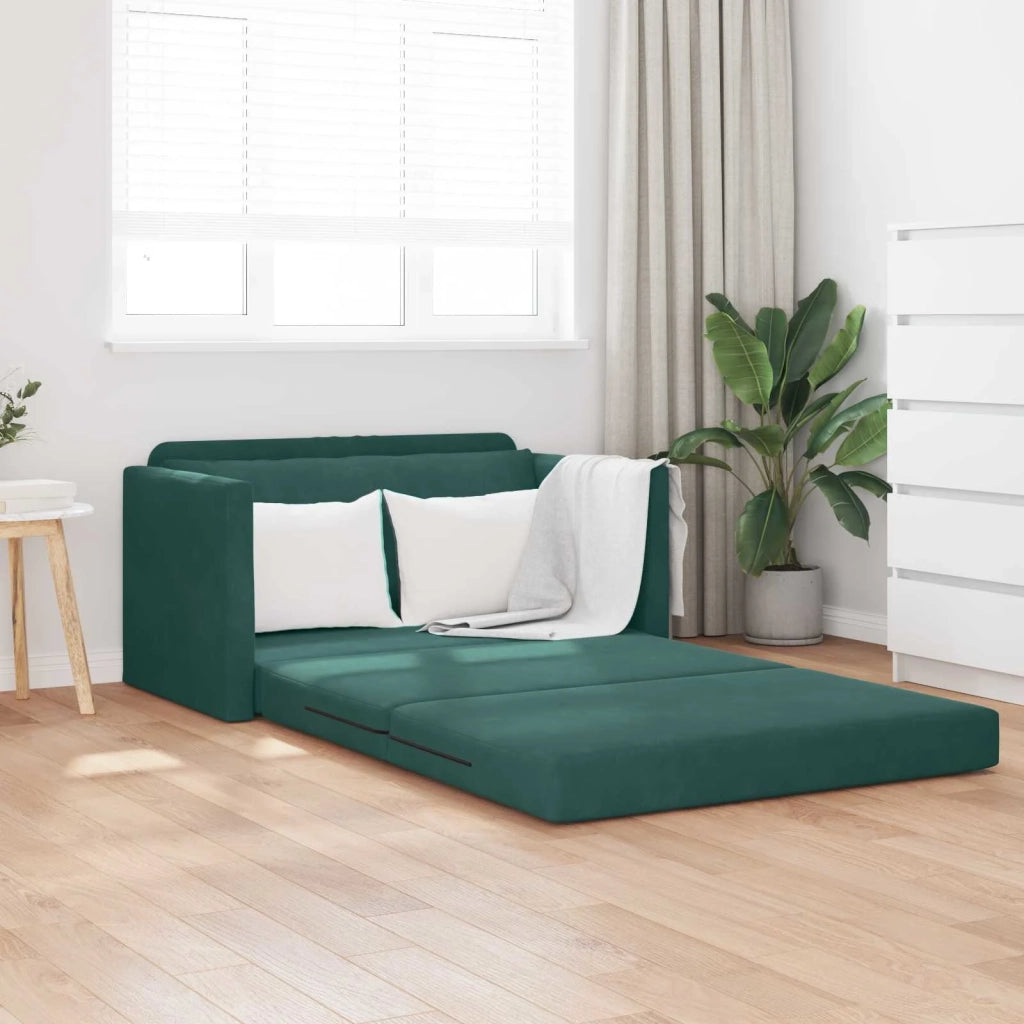 Divano letto Verde Scuro 124 x 71 x 78 cm Velluto 4106704