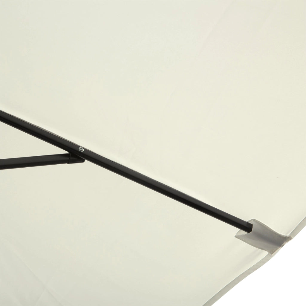 Ombrellone da Giardino 1,9x2,9x2,4 m Palo Ø38 mm in Alluminio Metallo e Poliestere Bianco Crema