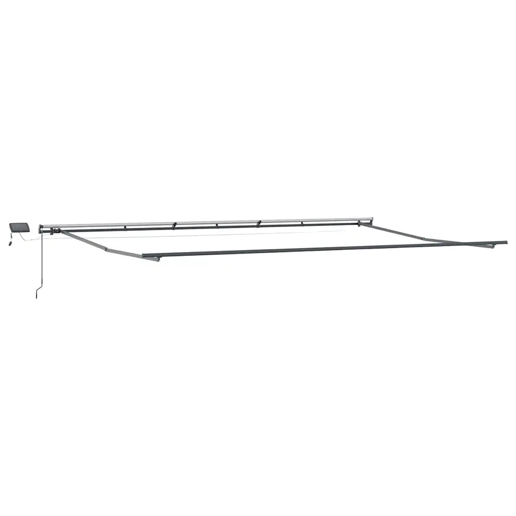 Tenda da Sole Retrattile Manuale con LED Marrone 600x300 cm 3310222