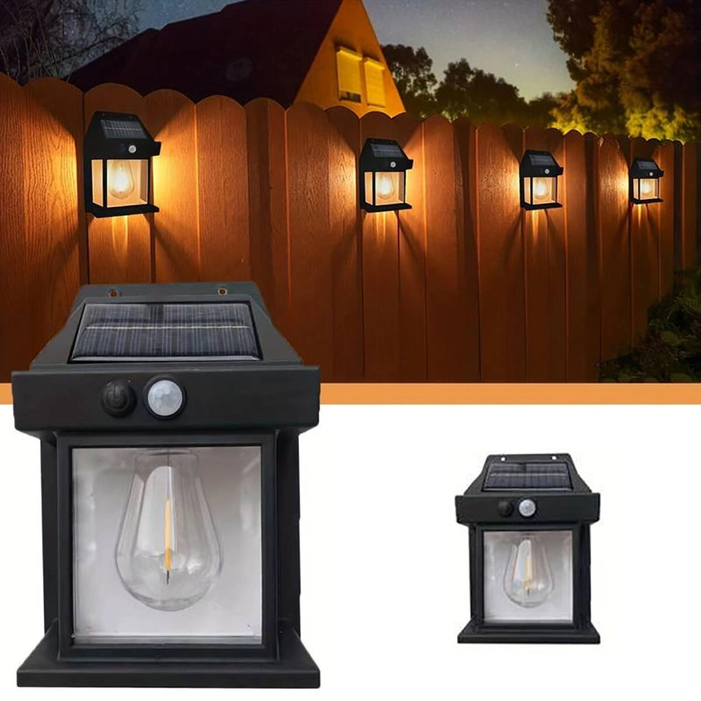 APPLIQUE LAMPADA LED MURO PARETE PER ESTERNO SOLARE CREPUSCOLARE GIARDINO B0595
