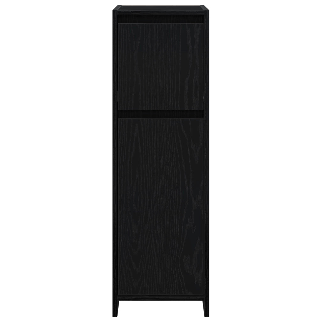 Mobile bagno  Nero Rovere 30x30x95 cm in legno ingegnerizzato
