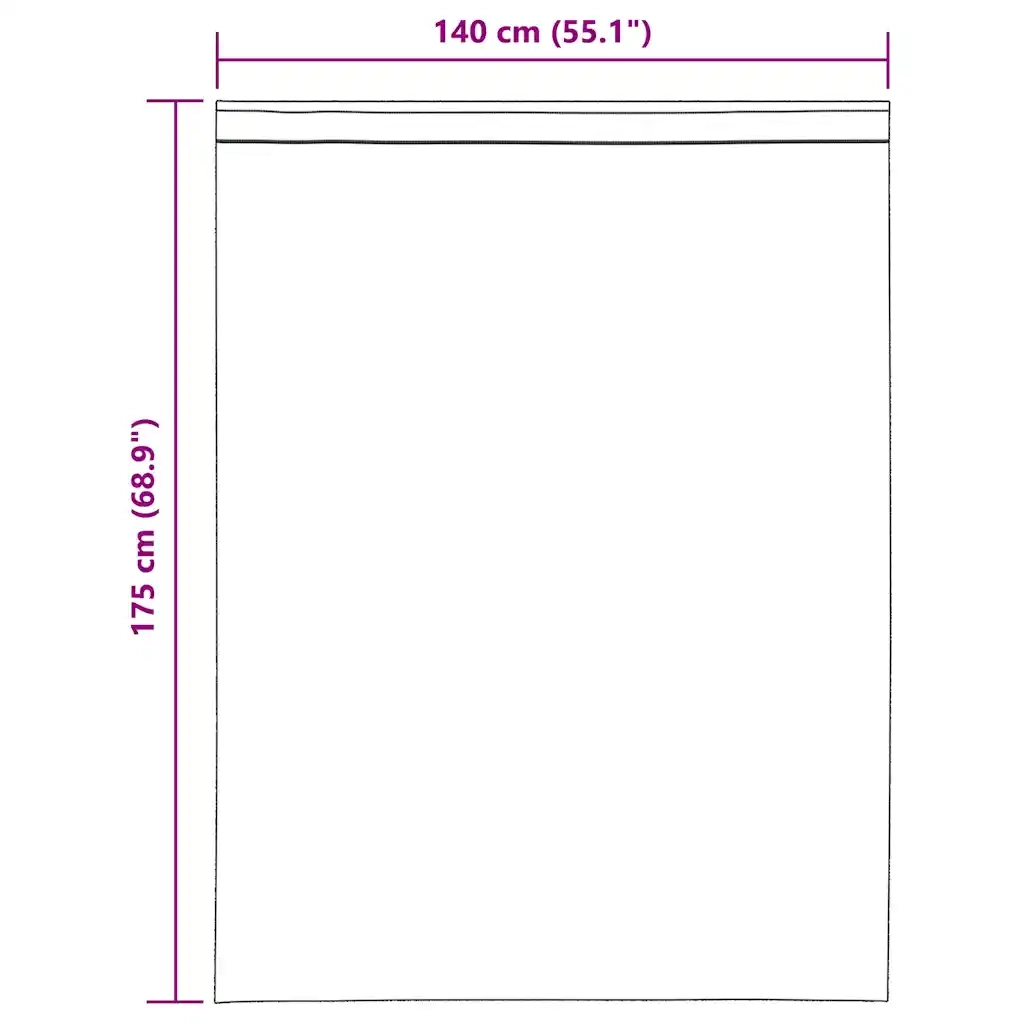 Tende in Voile con Linguetta 2 pz Marrone 4102262