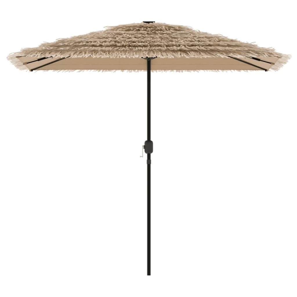 Ombrellone da giardino quadrato con illuminazione a LED poliestere 248 x 248 x 248 cm protezione UV e pioggia stile moderno marrone 02_0056412