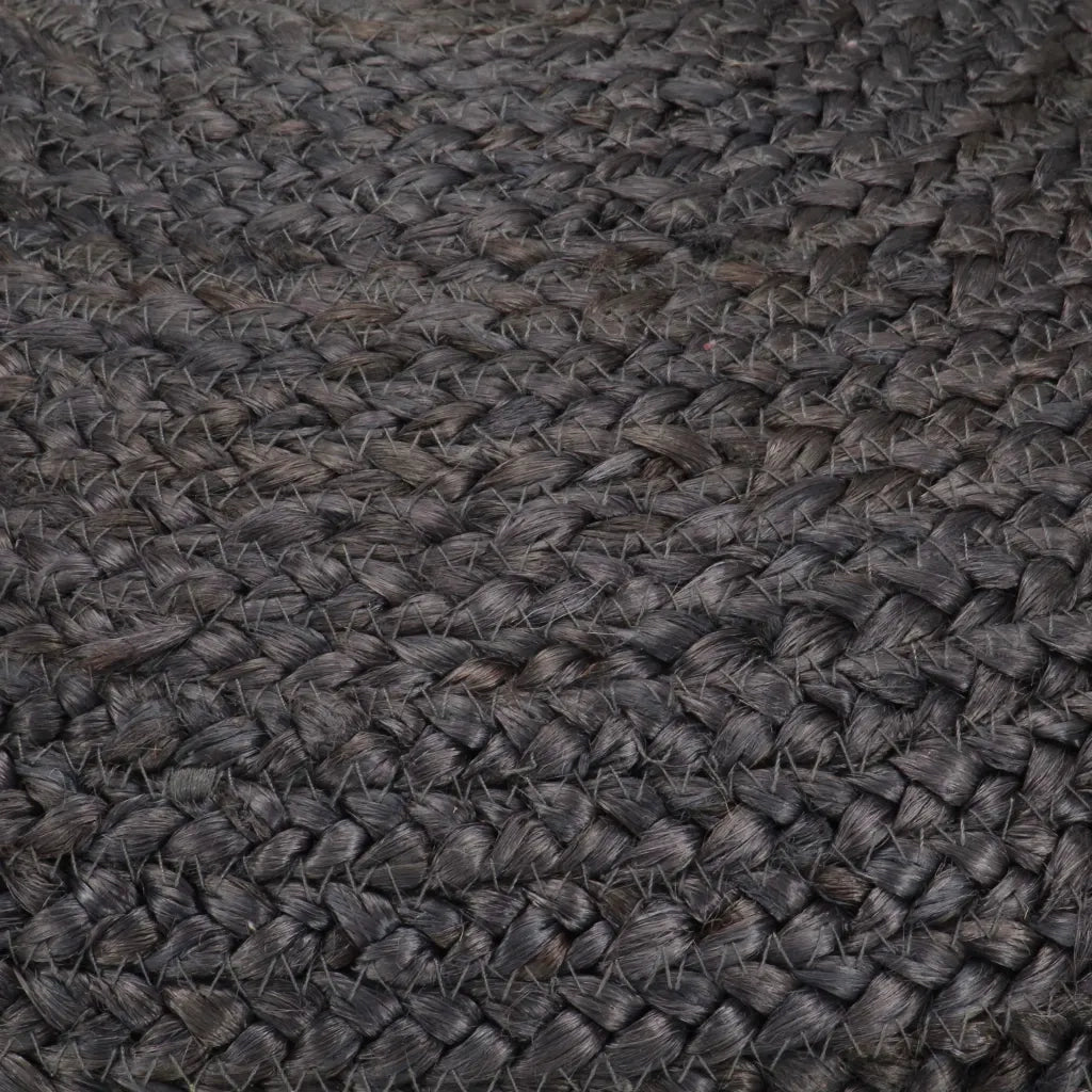 Pouf Lavorato a Mano Grigio Scuro 45x30 cm in Juta 248082